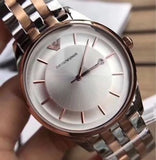Buy Shop Emporio Armani Lambda Analog Silver Dial Two Tone Steel Strap Watch For Men - AR11044 USA Online