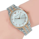 Buy Shop Emporio Armani Lambda Analog Silver Dial Two Tone Steel Strap Watch For Men - AR11044 USA Online