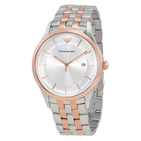 Buy Shop Emporio Armani Lambda Analog Silver Dial Two Tone Steel Strap Watch For Men - AR11044 USA Online