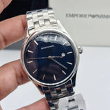 Buy Shop Emporio Armani Lambda Blue Dial Silver Steel Strap Watch for Men - AR11019 USA Online