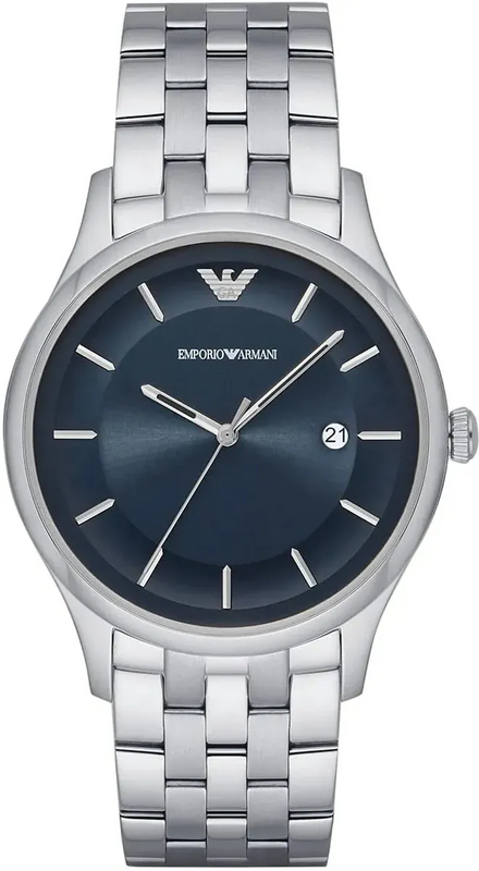 Buy Shop Emporio Armani Lambda Blue Dial Silver Steel Strap Watch for Men - AR11019 USA Online