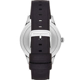 Buy Shop Emporio Armani Lambda Classic Quartz Black Dial Black Leather Strap Watch For Men - AR11020 USA Online