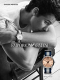 Buy Shop Emporio Armani Luigi Analog Beige Dial Two Tone NATO Strap Watch For Men - AR11212 USA Online
