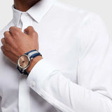 Buy Shop Emporio Armani Luigi Analog Beige Dial Two Tone NATO Strap Watch For Men - AR11212 USA Online