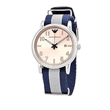 Buy Shop Emporio Armani Luigi Analog Beige Dial Two Tone NATO Strap Watch For Men - AR11212 USA Online