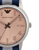Buy Shop Emporio Armani Luigi Analog Beige Dial Two Tone NATO Strap Watch For Men - AR11212 USA Online