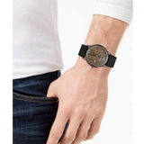 Buy Shop Emporio Armani Luigi Analog Brown Dial Black Leather Strap Watch For Men - AR11156 USA Online