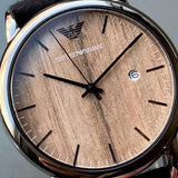 Buy Shop Emporio Armani Luigi Analog Brown Dial Black Leather Strap Watch For Men - AR11156 USA Online