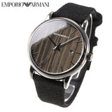 Buy Shop Emporio Armani Luigi Analog Brown Dial Black Leather Strap Watch For Men - AR11156 USA Online