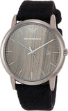 Buy Shop Emporio Armani Luigi Analog Brown Dial Black Leather Strap Watch For Men - AR11156 USA Online
