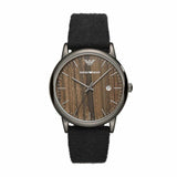 Buy Shop Emporio Armani Luigi Analog Brown Dial Black Leather Strap Watch For Men - AR11156 USA Online