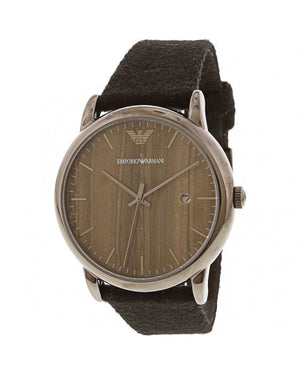 Buy Shop Emporio Armani Luigi Analog Brown Dial Black Leather Strap Watch For Men - AR11156 USA Online
