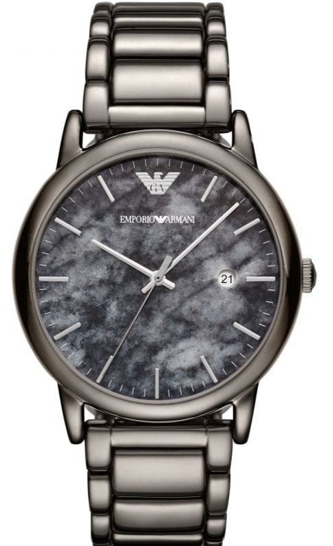 Buy Shop Emporio Armani Luigi Analog Grey Dial Grey Steel Strap Watch For Men - AR11155 USA Online