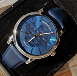 Buy Shop Emporio Armani Luigi Automatic Blue Dial Blue Leather Strap Watch For Men - AR60030 USA Online