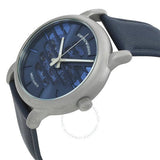 Buy Shop Emporio Armani Luigi Automatic Blue Dial Blue Leather Strap Watch For Men - AR60030 USA Online