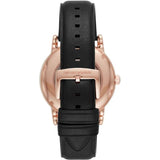 Buy Shop Emporio Armani Luigi Automatic Silver Dial Black Leather Strap Watch For Men - AR60013 USA Online