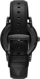 Buy Shop Emporio Armani Luigi Automatic Skeleton Black Dial Black Leather Strap Watch For Men - AR60012 USA Online
