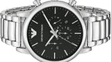 Buy Shop Emporio Armani Luigi Black Dial Silver Steel Strap Watch For Men - AR1894 USA Online