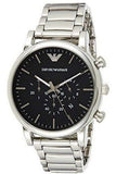 Buy Shop Emporio Armani Luigi Black Dial Silver Steel Strap Watch For Men - AR1894 USA Online
