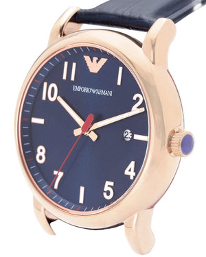 Buy Shop Emporio Armani Luigi Blue Dial Blue Leather Strap Watch for Men - AR11135 USA Online