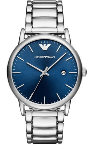 Buy Shop Emporio Armani Luigi Blue Dial Silver Steel Strap Watch For Men - AR11089 USA Online