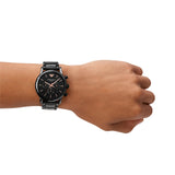 Buy Shop Emporio Armani Luigi Ceramic Chronograph Black Dial Black Strap Watch For Men - AR1509 USA Online