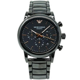 Buy Shop Emporio Armani Luigi Ceramic Chronograph Black Dial Black Strap Watch For Men - AR1509 USA Online