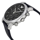 Buy Shop Emporio Armani Luigi Chronograph Black Dial Black Leather Watch For Men - AR1828 USA Online