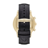 Buy Shop Emporio Armani Luigi Chronograph Black Dial Black Leather Watch For Men - AR1917 USA Online
