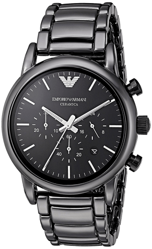 Buy Shop Emporio Armani Luigi Chronograph Black Dial Black Stainless Steel Watch For Men - AR1507 USA Online