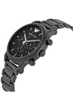 Buy Shop Emporio Armani Luigi Chronograph Black Dial Black Stainless Steel Watch For Men - AR1895 USA Online