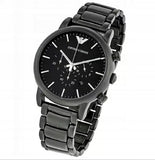 Buy Shop Emporio Armani Luigi Chronograph Black Dial Black Stainless Steel Watch For Men - AR1895 USA Online