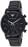 Buy Shop Emporio Armani Luigi Chronograph Black Dial Black Stainless Steel Watch For Men - AR1895 USA Online