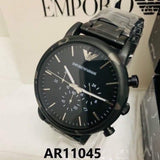 Buy Shop Emporio Armani Luigi Chronograph Black Dial Black Steep Strap Watch For Men - AR11045 USA Online