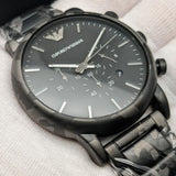 Buy Shop Emporio Armani Luigi Chronograph Black Dial Black Steep Strap Watch For Men - AR11045 USA Online