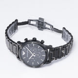 Buy Shop Emporio Armani Luigi Chronograph Black Dial Black Steep Strap Watch For Men - AR11045 USA Online