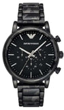 Buy Shop Emporio Armani Luigi Chronograph Black Dial Black Steep Strap Watch For Men - AR11045 USA Online