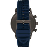 Buy Shop Emporio Armani Luigi Chronograph Black Dial Blue Rubber Strap Watch For Men - AR11023 USA Online