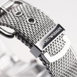 Buy Shop Emporio Armani Luigi Chronograph Black Dial Silver Mesh Bracelet Watch For Men - AR1811 USA Online