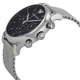 Buy Shop Emporio Armani Luigi Chronograph Black Dial Silver Mesh Bracelet Watch For Men - AR1811 USA Online