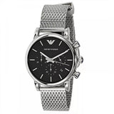 Buy Shop Emporio Armani Luigi Chronograph Black Dial Silver Mesh Bracelet Watch For Men - AR1811 USA Online