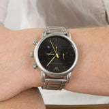 Buy Shop Emporio Armani Luigi Chronograph Black Dial Silver Steel Strap Watch For Men - AR11324 USA Online