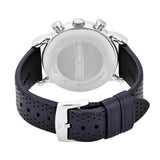 Buy Shop Emporio Armani Luigi Chronograph Blue Dial Black Leather Strap Watch For Men - AR1736 USA Online
