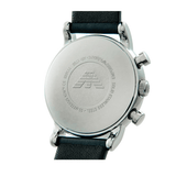 Buy Shop Emporio Armani Luigi Chronograph Blue Dial Black Leather Strap Watch For Men - AR1736 USA Online