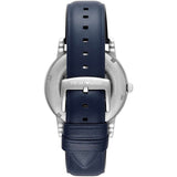 Buy Shop Emporio Armani Luigi Chronograph Blue Dial Black Leather Strap Watch For Men - AR60011 USA Online