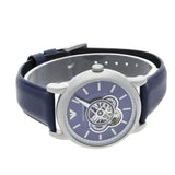 Buy Shop Emporio Armani Luigi Chronograph Blue Dial Black Leather Strap Watch For Men - AR60011 USA Online