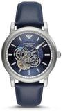 Buy Shop Emporio Armani Luigi Chronograph Blue Dial Black Leather Strap Watch For Men - AR60011 USA Online