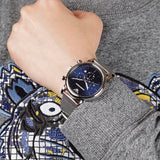 Buy Shop Emporio Armani Luigi Chronograph Blue Dial Silver Mesh Bracelet Watch For Men - AR80038 USA Online