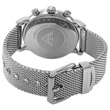 Buy Shop Emporio Armani Luigi Chronograph Blue Dial Silver Mesh Bracelet Watch For Men - AR80038 USA Online
