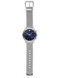 Buy Shop Emporio Armani Luigi Chronograph Blue Dial Silver Mesh Bracelet Watch For Men - AR80038 USA Online